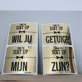 Gouden labels - Wil jij mijn getuige zijn - Suit Up