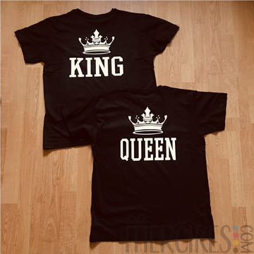 T-shirts King en Queen zonder Datum